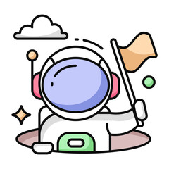 An icon design of astronaut 