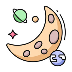 Premium download icon of moon