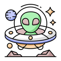 A premium download icon of alien 