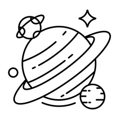 Modern design icon of solar system 