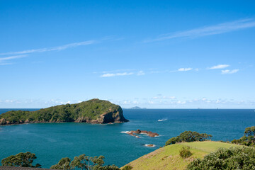 Fototapeta premium Farmland and off-shore islands of Northland