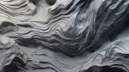 Grey Organic Lines Abstract Stone Texture Generative AI