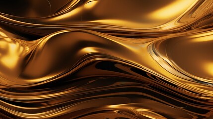 Metallic abstract wavy liquid background layout design tech innovation Generative AI