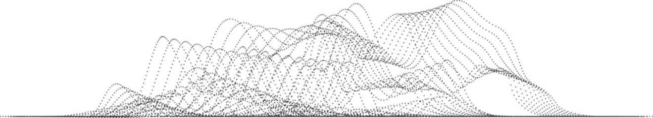 Abstract flow linear fluid wavy shape .Striped linear pattern . Music sound wave . Vector illustration