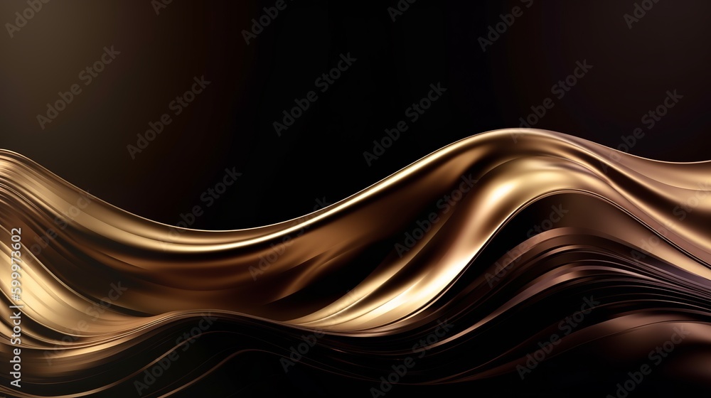 Poster metallic abstract wavy liquid background layout design tech innovation generative ai
