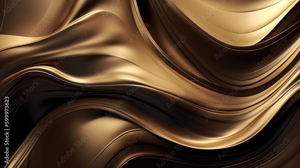 Poster metallic abstract wavy liquid background layout design tech innovation generative ai