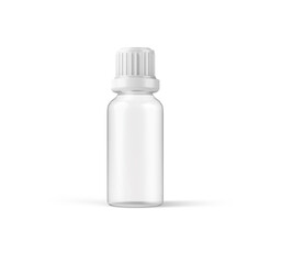 Herbal Oil Dropper Glass Bottle Packaging Isolated 3D Rendering