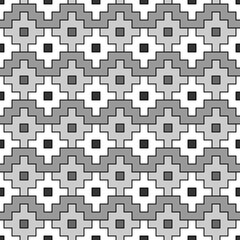 Seamless pattern with Inca crosses ornament. Ethnic embroidery background. Tribal wallpaper. Ethnical image. Tribe motif. Ancient mosaic. Digital paper for web design, textile print. Vector art.
