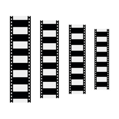 Obraz premium Film strip movie cinema icon graphic vector image. 3d film strip collection vector image