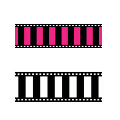 Film strip isolated vector icon. 3D film strips. Film strip vector illustration on white