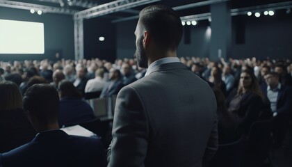 Speaker at a business conference, generative ai
