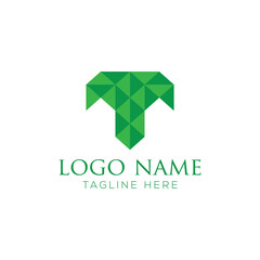 Simple creative company T logo design template design concept suitable for a company card, print, digital, id card, identity card, and other marketing material purpose   