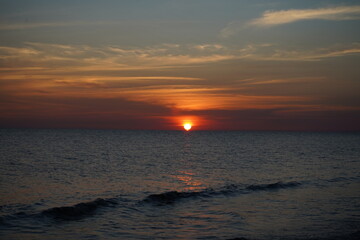 Obraz premium sunset at the beach