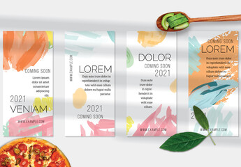 Flyer Layout with Abstract Marker Scribble on White