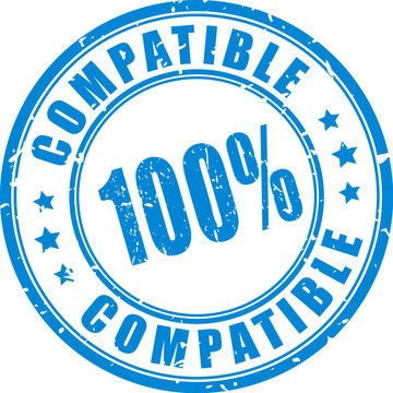 Compatible ink rubber stamp