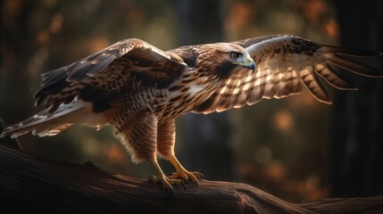 Red-Tailed Hawk Soaring High AI Generated Generative AI