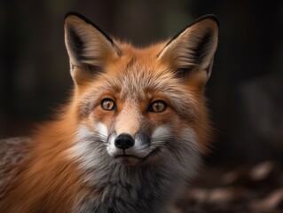 Naklejka na ściany i meble Captivating Red Fox Photo - AI Generated Generative AI