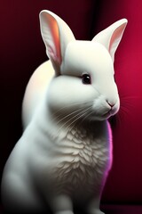 Asian beauty mixed with a white bunny face and a 2023 tattoo