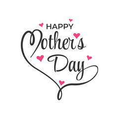 Happy mothers day typography vector design