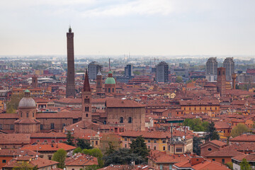 Fototapeta premium Aerial view of Bologna in Italy