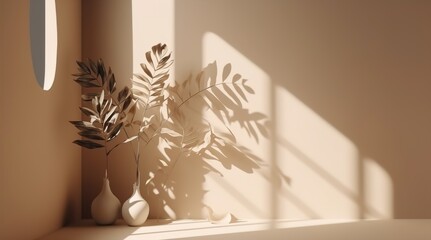 The vase in the corner and its shadow
