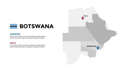 Botswana detailed map