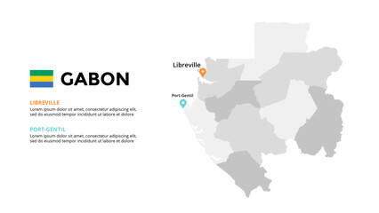 Gabon detailed map