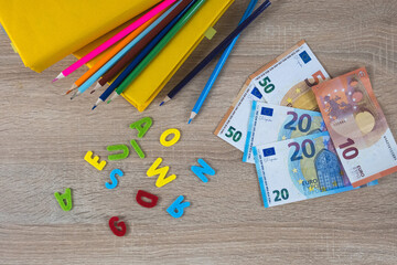 Financial budget for education concept. Back to school concept.