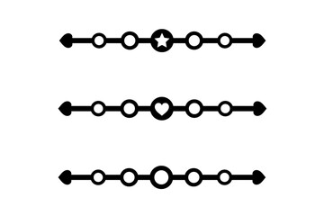 Collection of decorative black lines