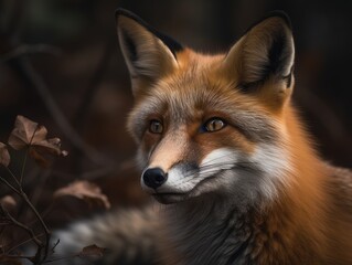 Captivating Red Fox Photo - AI Generated Generative AI