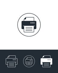 Printer Isolated Icons