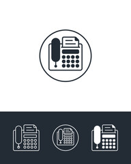 Fax Flat Icons