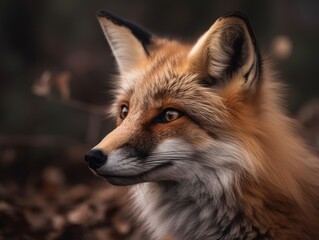 Naklejka na ściany i meble Captivating Red Fox Photo - AI Generated Generative AI