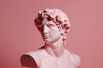 Ancient Greek God bust. AI generated image.	