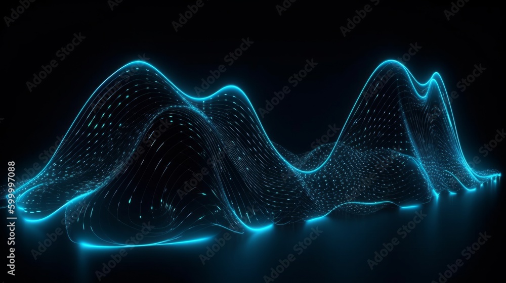 Poster A stunning computer-generated mountain range. Generative ai