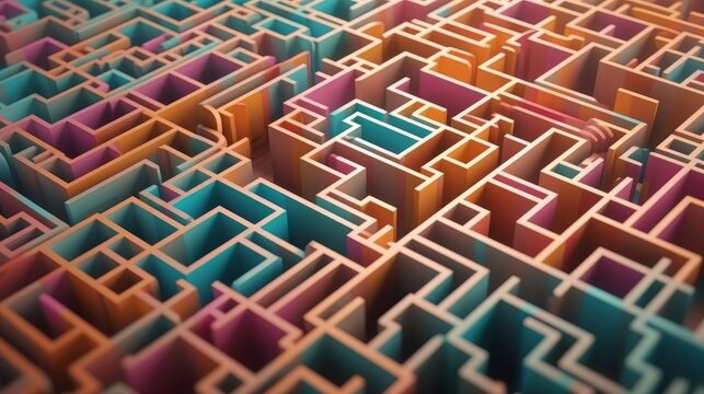 A Person Navigating A Challenging Maze. Generative Ai