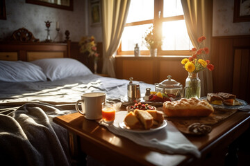 A cozy bed and breakfast with homemade breakfast. Full breakfast serves bedside