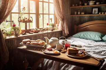 A cozy bed and breakfast with homemade breakfast. Full breakfast serves bedside