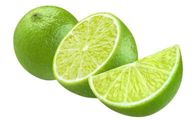 Delicious lime fruits, cut out