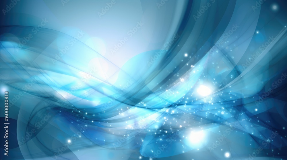 Poster abstract wave curve design background in shades of blue. generative ai aig21.