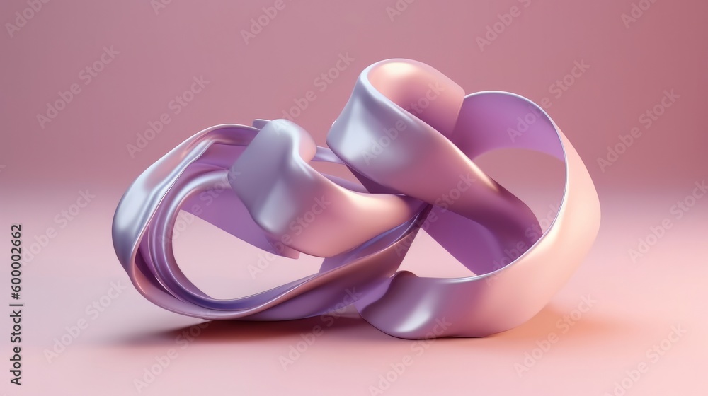 Poster A colorful object on a pink background. Generative ai