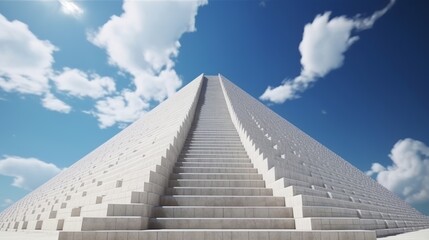 A majestic pyramid towering towards the sky. Generative ai