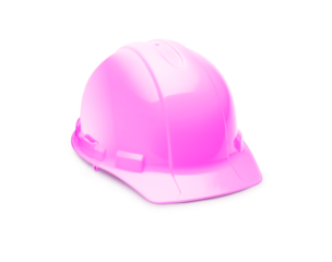 Isolated Pink Hard Hat - Transparent PNG.