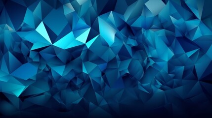 Obraz premium An abstract blue background with triangular shapes. Generative ai