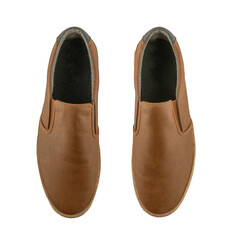 brown  male leather shoes