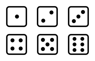 illustration of a dice From number one. up to six stock vectors,