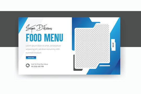Super delicious food menu YouTube thumbnail design 