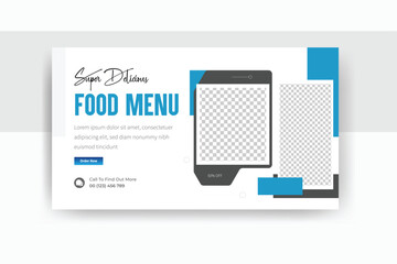 Super delicious food menu YouTube thumbnail design 