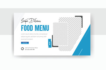 Super delicious food menu YouTube thumbnail design 