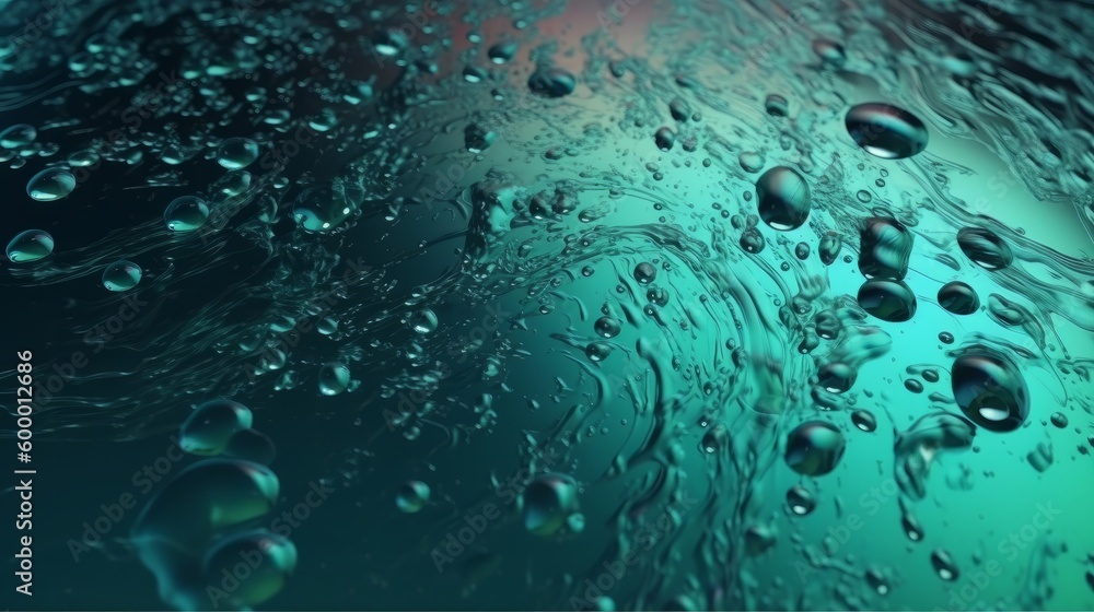 Poster water droplets on a window seen up close. generative ai